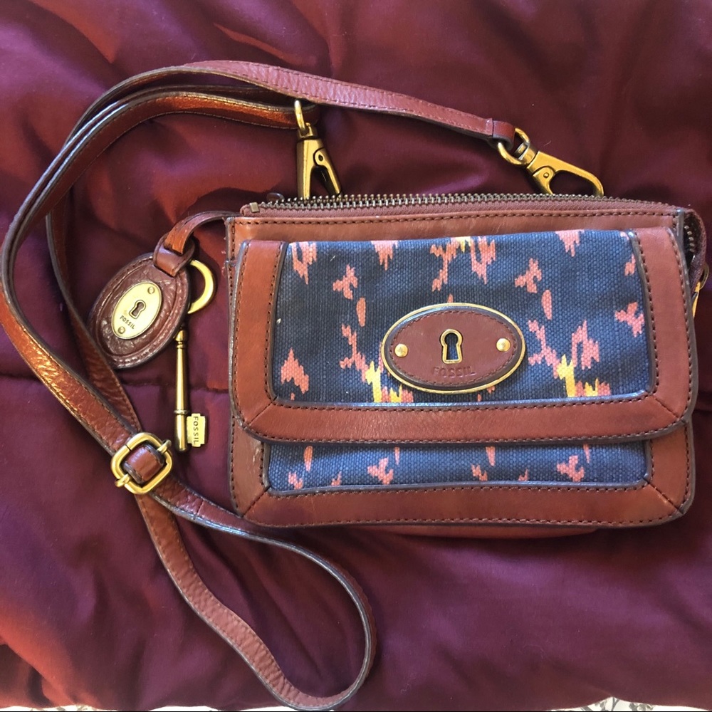 Fossil Purse — Fall colors with gold key